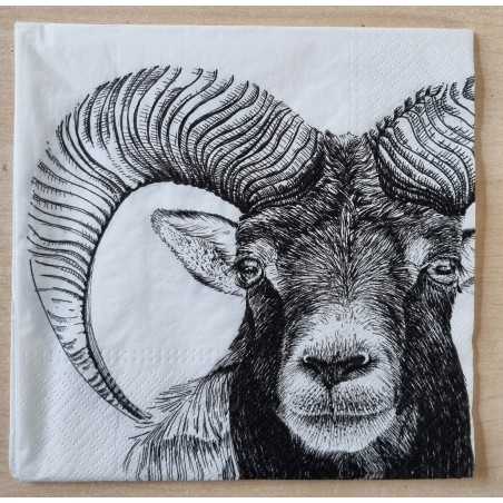 Serviette Ziegenbock