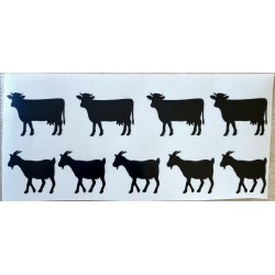 Vinylmotiv Ziegen/Kühe schwarz