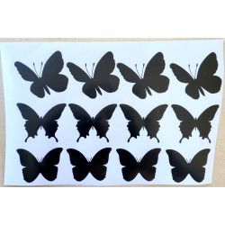 Vinylmotiv Schmetterlinge schwarz
