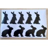 Vinylmotiv Kaninchen schwarz
