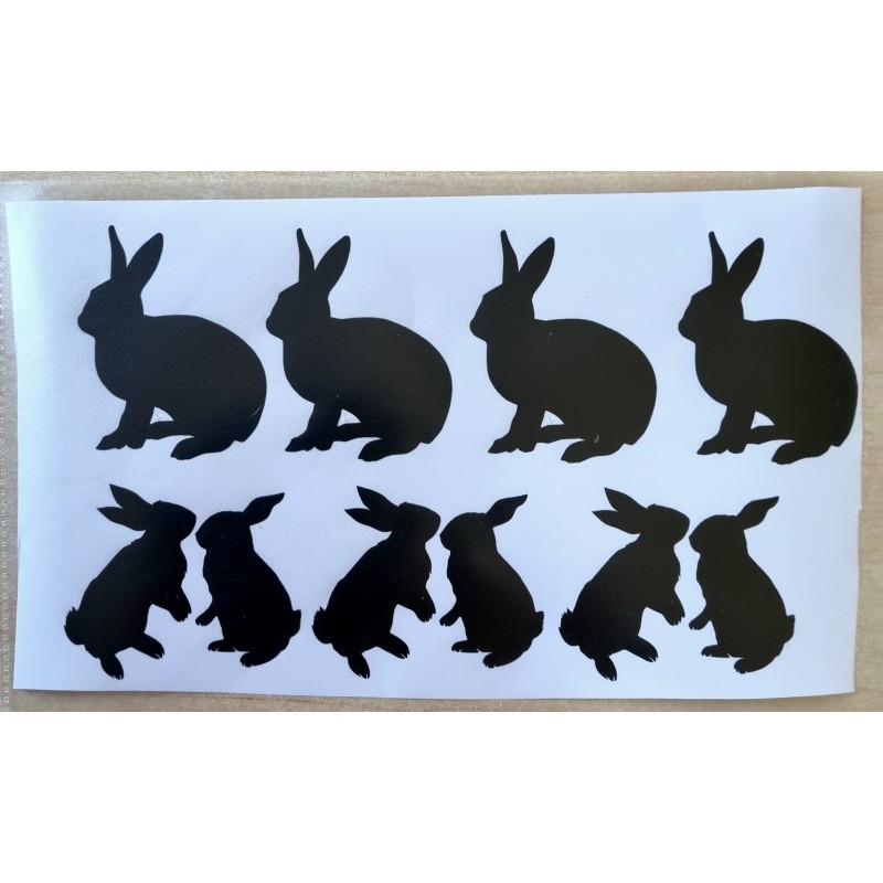 Vinylmotiv Kaninchen schwarz