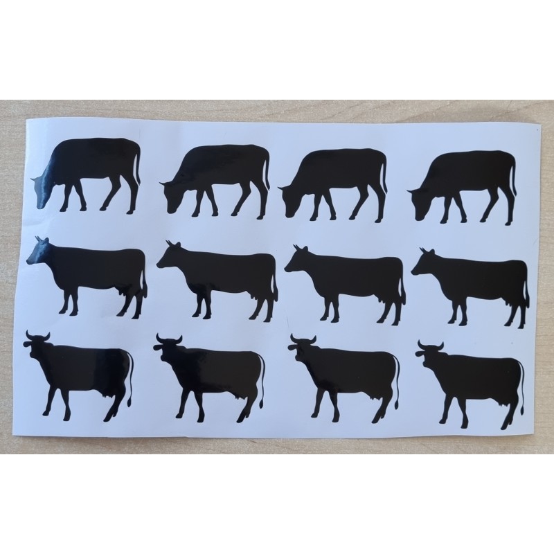 Vinylmotiv Kühe schwarz