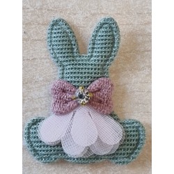Stoff Hase mint