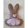 Stoff Hase braun