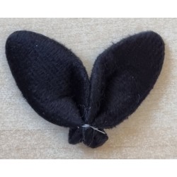 Stoff Hasenohren schwarz