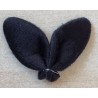 Stoff Hasenohren schwarz
