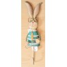 Hase Metall Wandhaken blau