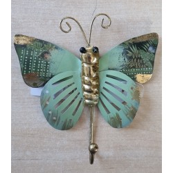 Schmetterling Metall Wandhaken mint