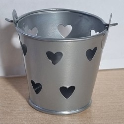 Metall Töpfchen grau