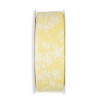 Dekoband Blumenranken gelb/weiss