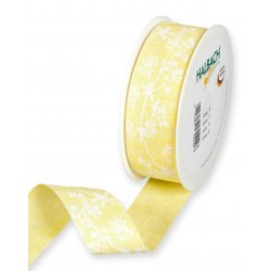 Dekoband Blumenranken gelb/weiss