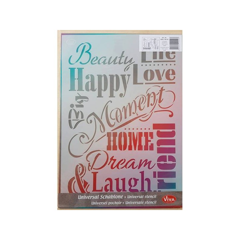 Schablone A4 Happy Moment