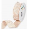 Dekoband Blumenranken lachs/weiss