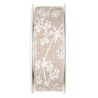 Dekoband Blumenranken hellbraun/weiss
