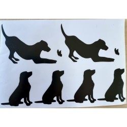 Vinylmotiv Hund schwarz