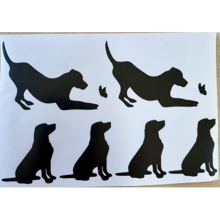 Vinylmotiv Hund schwarz