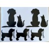 Vinylmotiv Hund/Katze schwarz