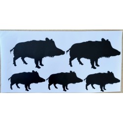 Vinylmotiv Wildschwein schwarz