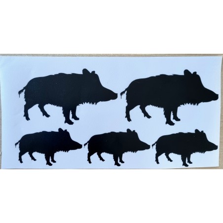 Vinylmotiv Wildschwein schwarz