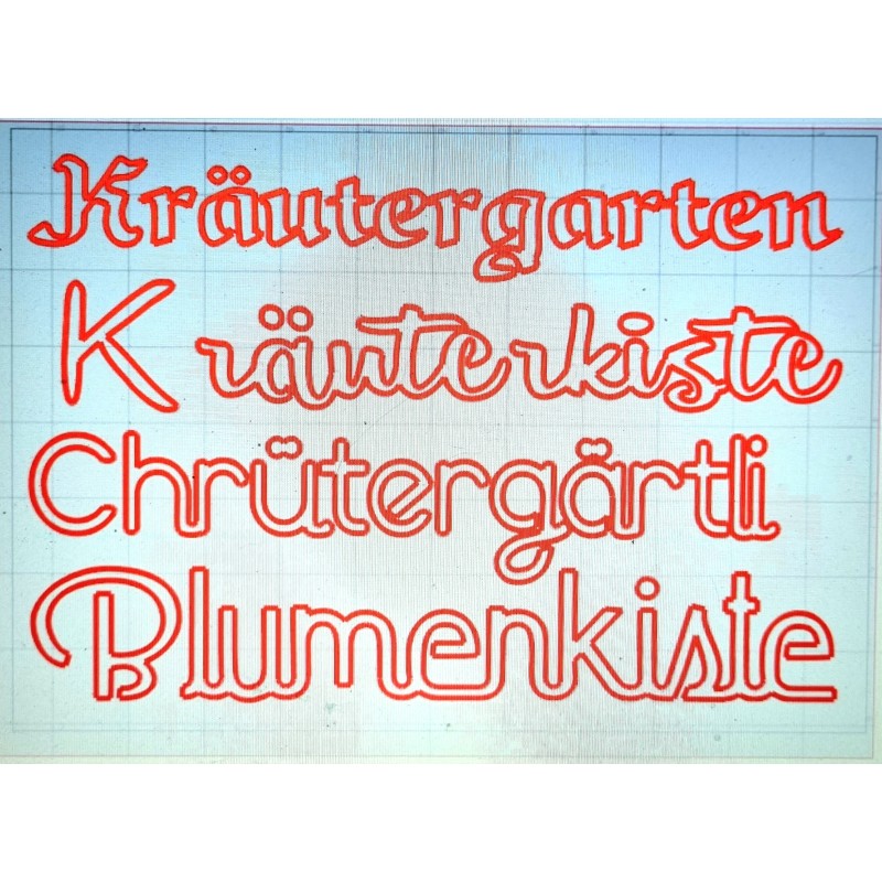 Schablone Kräutergarten