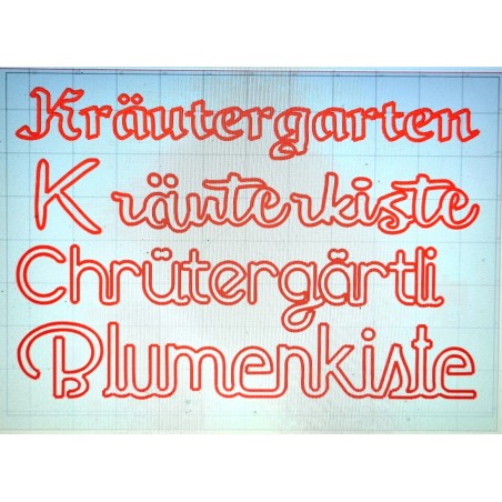 Schablone Kräutergarten