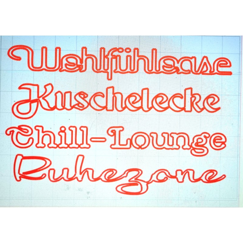 Schablone Wohlfühloase