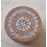 Holz Stempel rund  filigrane Muster