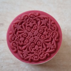 Holz Stempel rund  filigrane Muster