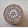 Holz Stempel rund  filigrane Muster