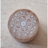 Holz Stempel rund  filigrane Muster