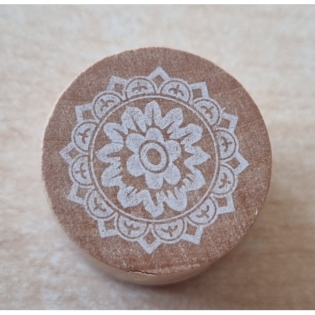 Holz Stempel rund  filigrane Muster