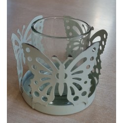 Windlicht Schmetterling creme