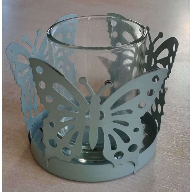 Windlicht Schmetterling mint