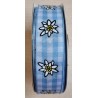 Dekoband Edelweiss hellblau kariert