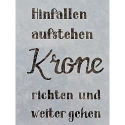 Schablone Hinfallen....