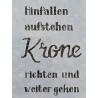 Schablone Hinfallen....