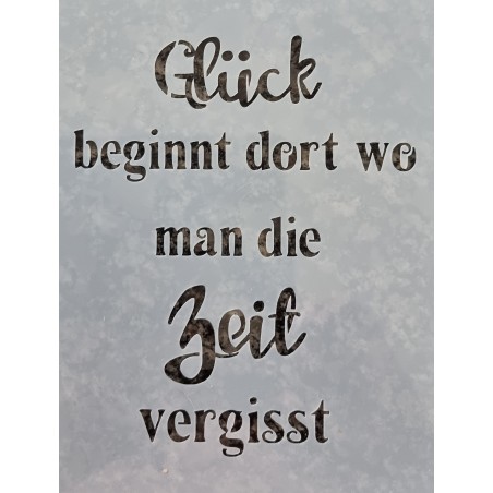 Schablone Glück beginnt....