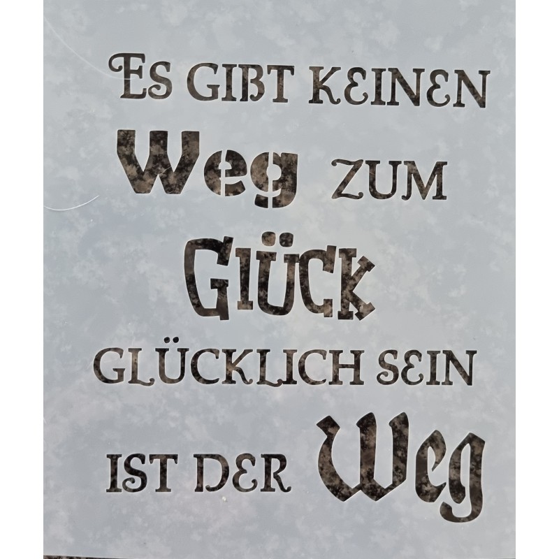 Schablone Es gibt keinen Weg....