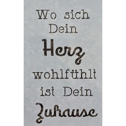 Schablone Wo sich Dein Herz.....