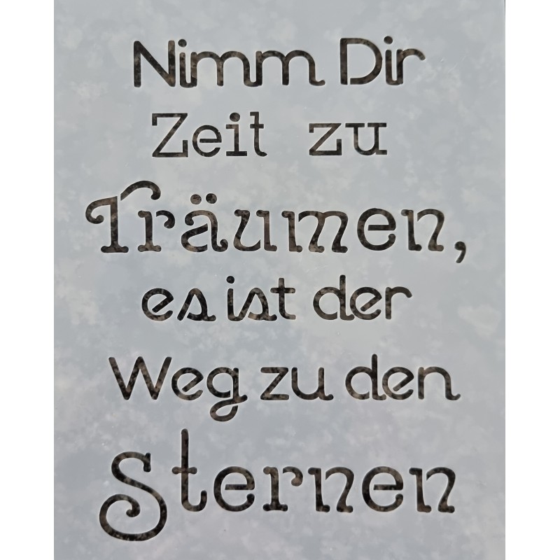 Schablone Nimm Dir Zeit....