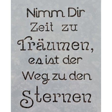 Schablone Nimm Dir Zeit....