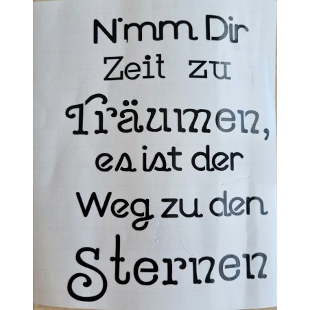 Vinyl Schrift Nimm Dir Zeit.... schwarz