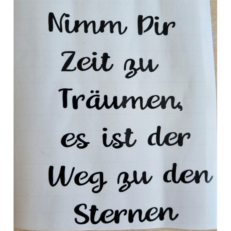 Vinyl Schrift Nimm Dir Zeit.... schwarz