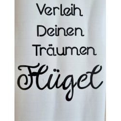 Vinyl Schrift Verleih Deinen..   schwarz