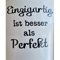 Vinyl Schrift Einzigartig....   schwarz