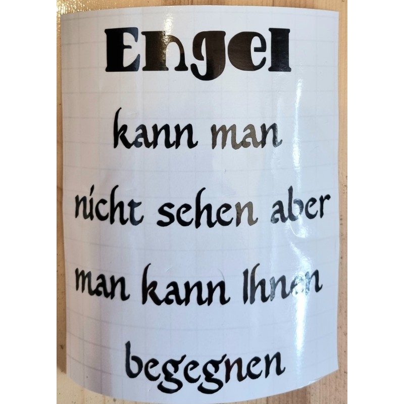 Vinyl Schrift Engel....   schwarz