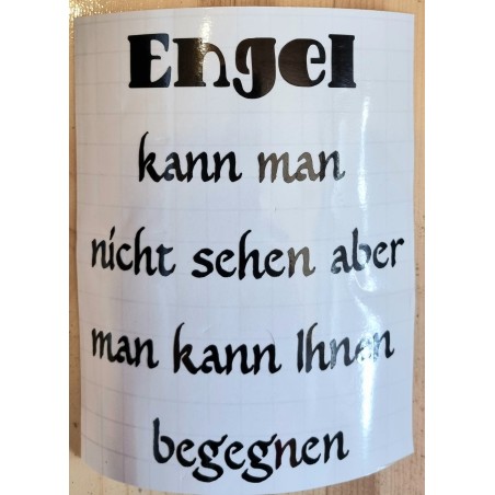 Vinyl Schrift Engel....   schwarz