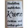 Vinyl Schrift Krone richten....   schwarz