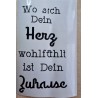 Vinyl Schrift Wo sich Dein Herz....   schwarz