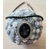 Kette mit Medaillon schwarz